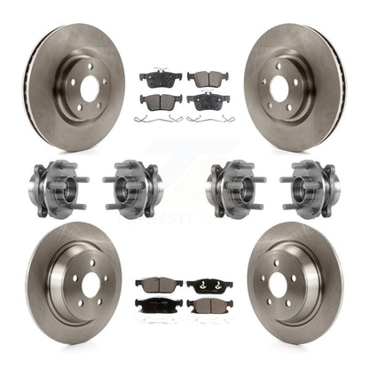 Kit de rotors et plaquettes de frein, roulement de moyeu avant et arrière (10 pièces) pour Lincoln Continental AW