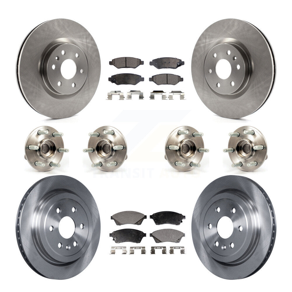 Kit de Rotor et de plaquettes de frein, roulement de moyeu avant et arrière (10 pièces) pour Cadillac SRX Saab 9-4