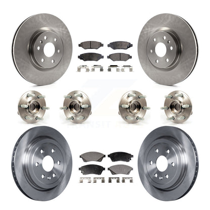 Kit de Rotor et de plaquettes de frein, roulement de moyeu avant et arrière (10 pièces) pour Cadillac SRX Saab 9-4