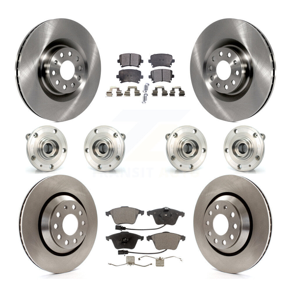 Kit de plaquettes de Rotor de frein, roulement de moyeu avant et arrière (10 pièces) pour Volkswagen Passat CC Gol