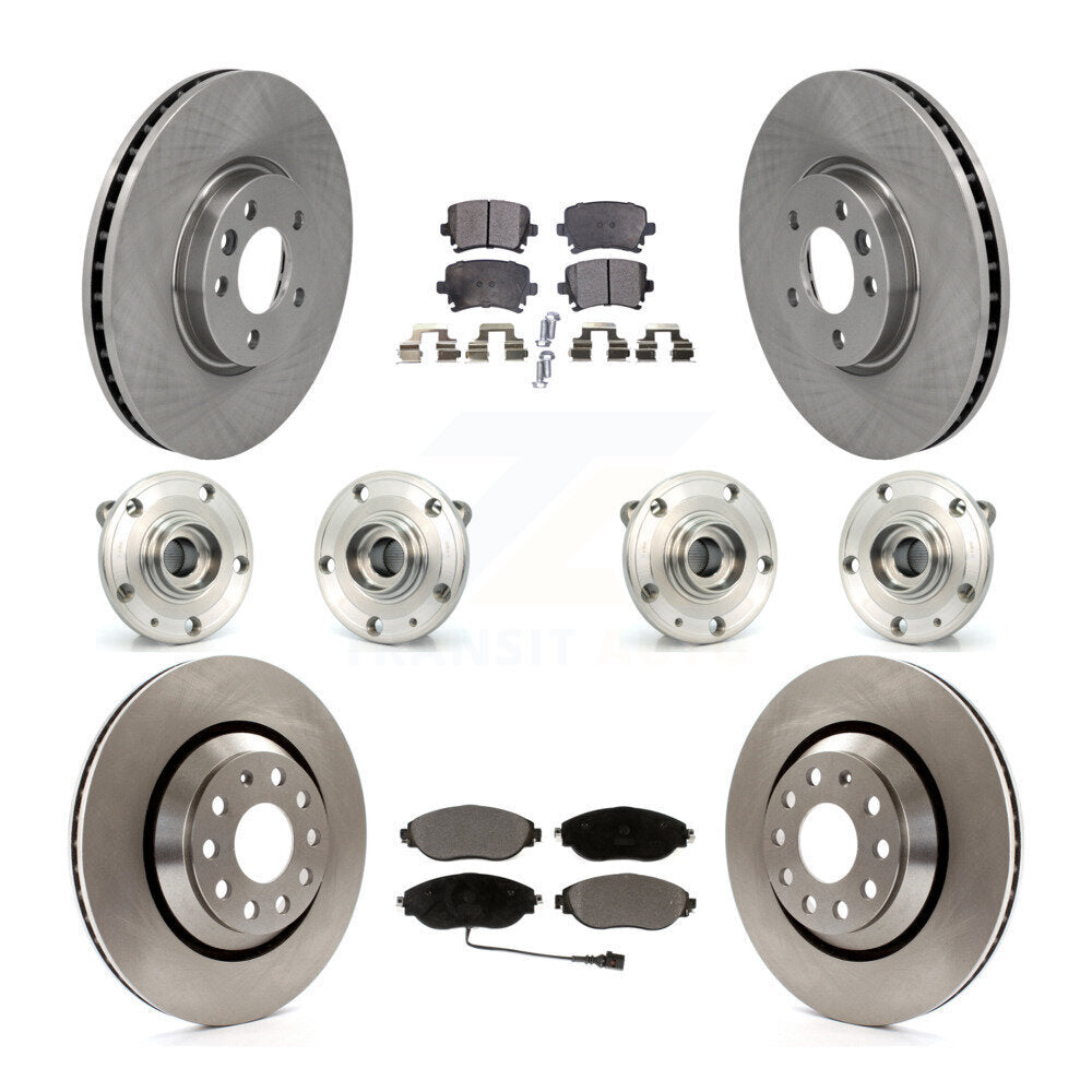Kit de Rotor et de plaquettes de frein à disque, roulement de moyeu avant et arrière (10 pièces) pour Volkswagen CC AW