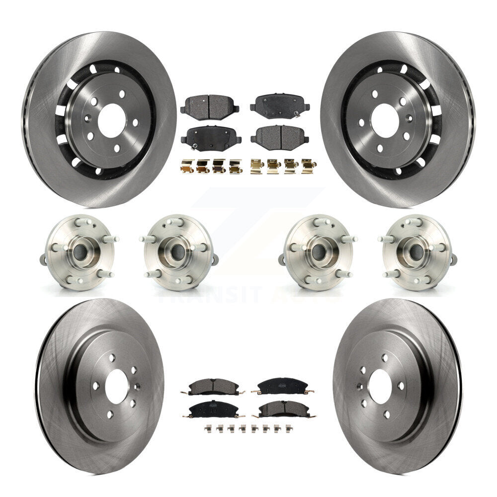 Kit de rotors et plaquettes de frein à disque, roulements de moyeu avant et arrière (10 pièces) pour Ford Explorer