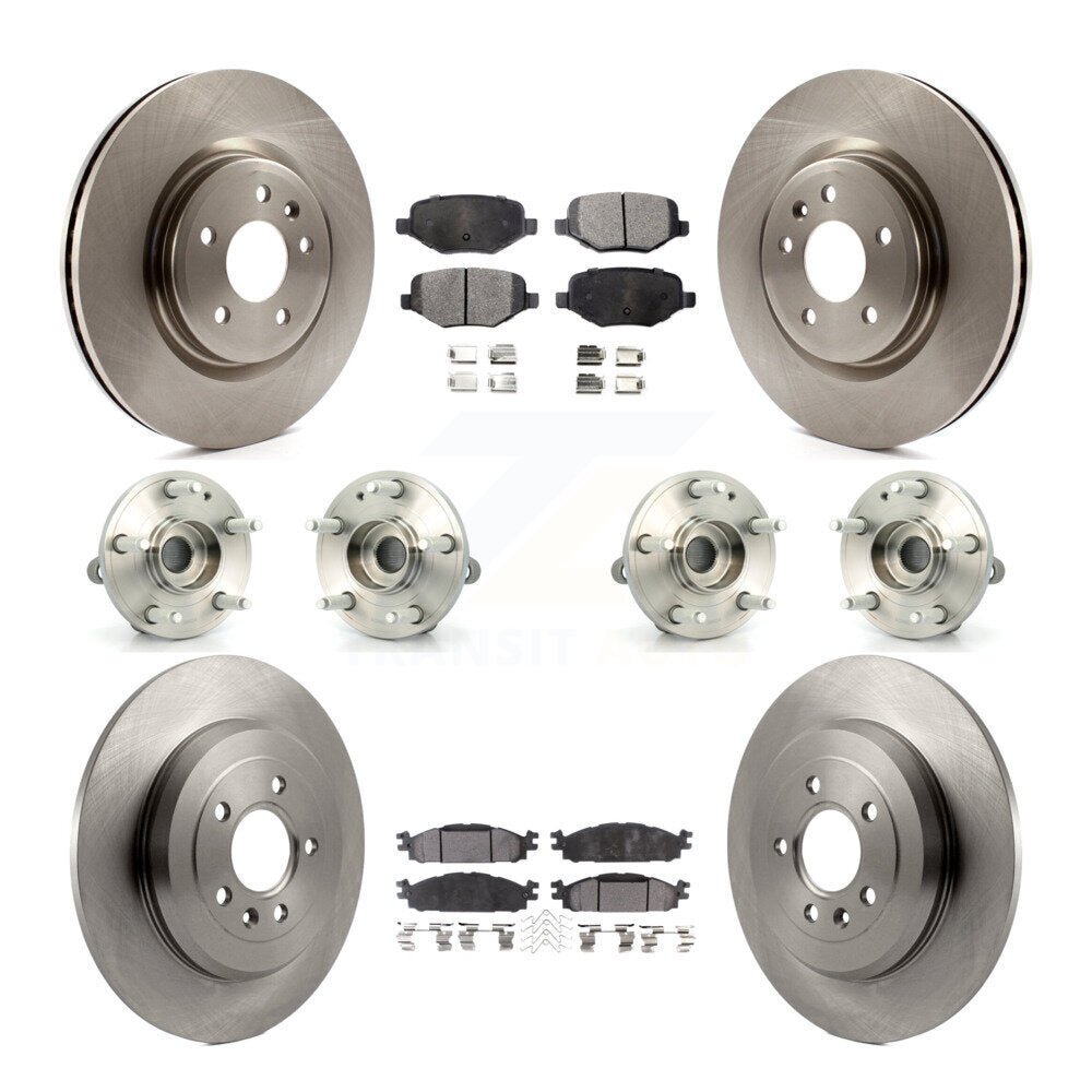 Kit de rotors et plaquettes de frein à disque, roulements de moyeu avant et arrière (10 pièces) pour Ford Explorer