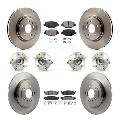 Kit de rotors et plaquettes de frein à disque, roulements de moyeu avant et arrière (10 pièces) pour Ford Explorer