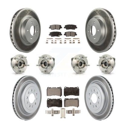 Kit de rotors et plaquettes de frein revêtus de roulement de moyeu avant et arrière (10 pièces) pour Cadillac ATS AW