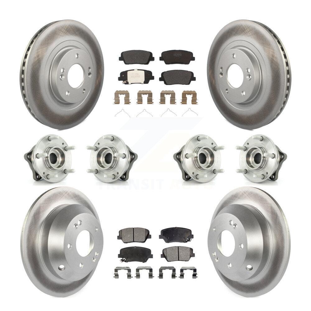 Kit de plaquettes de rotor de frein, roulement de moyeu avant et arrière (10 pièces) pour Kia Sorento AW 14-15