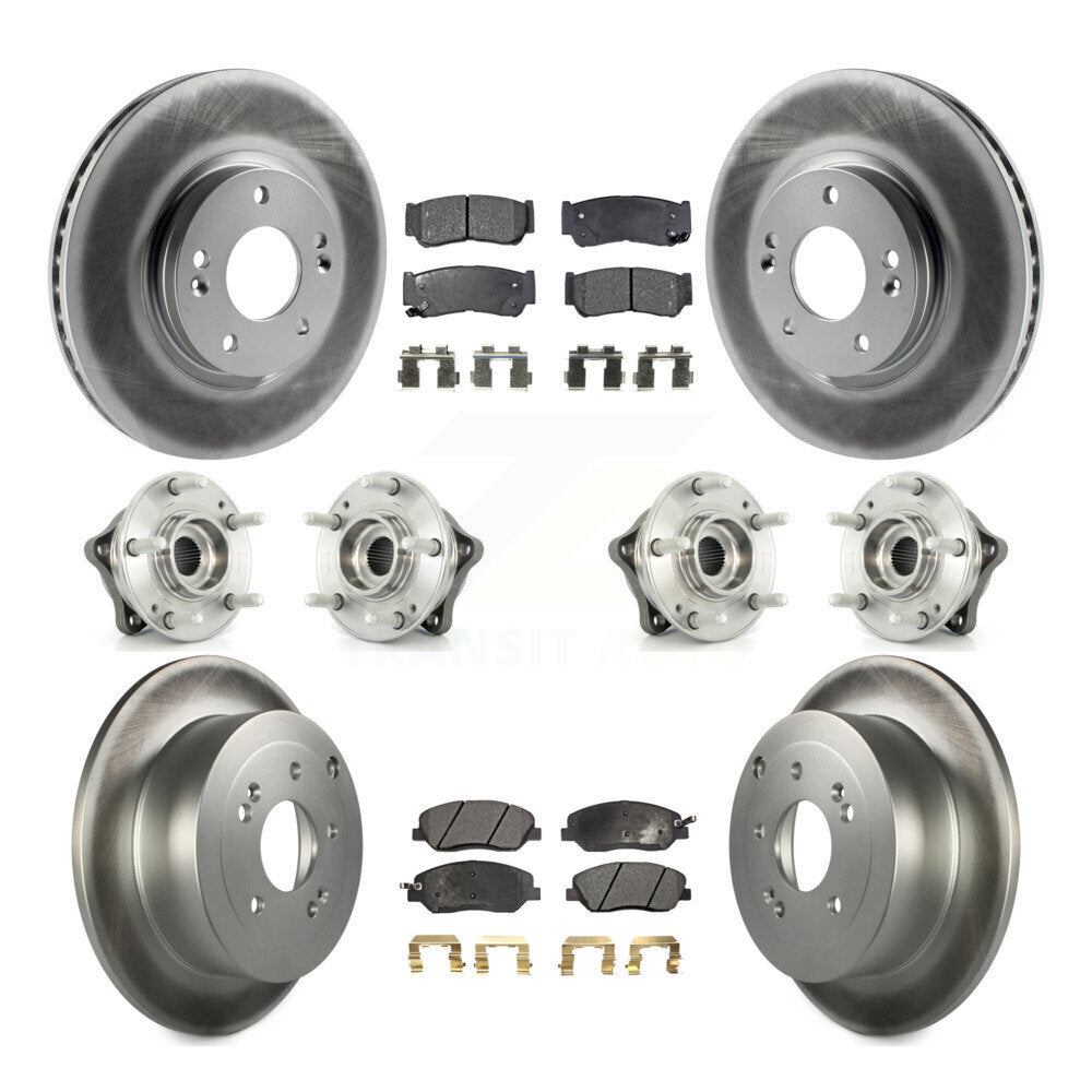 Kit de plaquettes de rotor de frein, roulement de moyeu avant et arrière (10 pièces) pour Hyundai Santa Fe AW