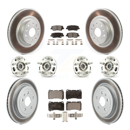 Kit de Rotor et de plaquettes de frein à disque revêtus de roulement de moyeu avant et arrière (10 pièces) pour Cadillac CT