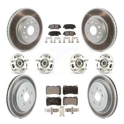 Kit de Rotor et de plaquettes de frein à disque revêtus de roulement de moyeu avant et arrière (10 pièces) pour Cadillac CT
