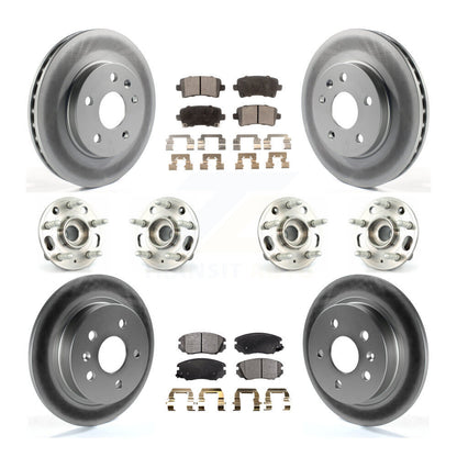 Kit de rotors et plaquettes de frein revêtus de roulement de moyeu avant et arrière (10 pièces) pour Chevrolet Malib