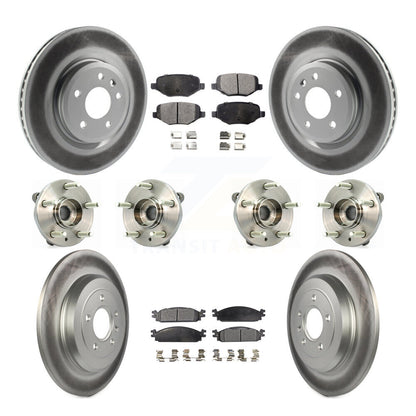 Kit de plaquettes de rotor de frein, roulement de moyeu avant et arrière (10 pièces) pour Lincoln MK 2009 – 2010