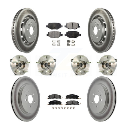 Kit de plaquettes de Rotor de frein, roulement de moyeu avant et arrière (10 pièces) pour Ford Lincoln Flex MK