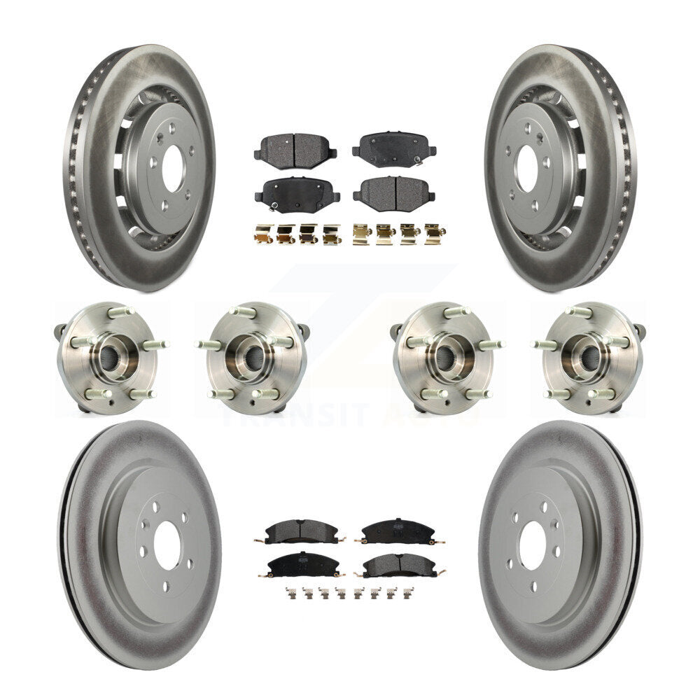 Kit de plaquettes de rotor de frein, roulement de moyeu avant et arrière (10 pièces) pour Ford Flex Taurus MK