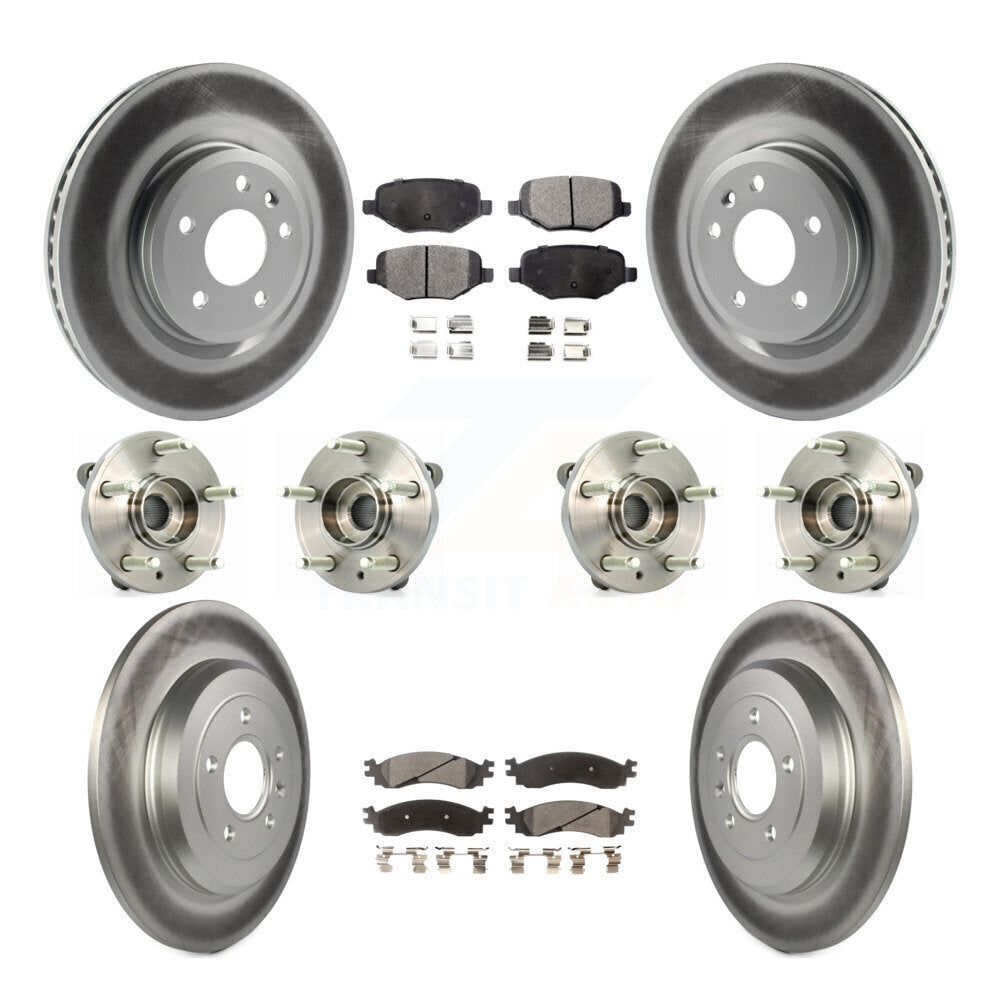 Kit de plaquettes de rotor de frein, roulement de moyeu avant et arrière (10 pièces) pour Ford Taurus SH 10-12