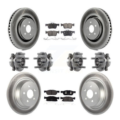 Kit de plaquettes de Rotor de frein revêtues de roulement de moyeu avant et arrière (10 pièces) pour Lincoln Continenta