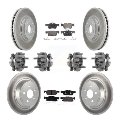 Kit de plaquettes de Rotor de frein revêtues de roulement de moyeu avant et arrière (10 pièces) pour Lincoln Continenta