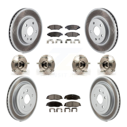 Kit de Rotor et de plaquettes de frein à disque revêtus de roulement de moyeu avant et arrière (10 pièces) pour Cadillac CT