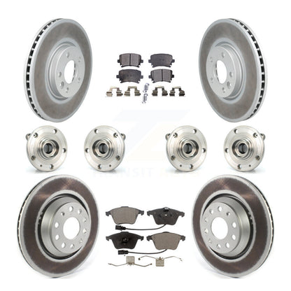 Kit de plaquettes de rotor de frein à disque revêtues de roulement de moyeu avant et arrière (10 pièces) pour Volkswagen C