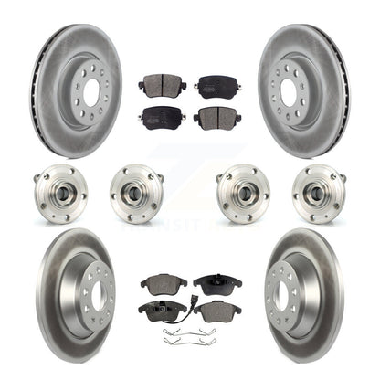 Kit de rotor et de plaquettes de frein revêtus de roulement de moyeu avant et arrière (10 pièces) pour Audi Q3 Quattr