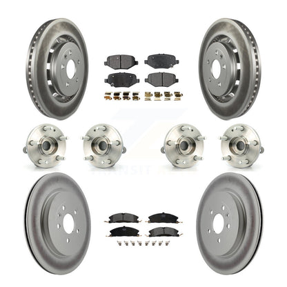 Kit de plaquettes de rotor de frein à disque revêtues de roulement de moyeu avant et arrière (10 pièces) pour Ford Explore