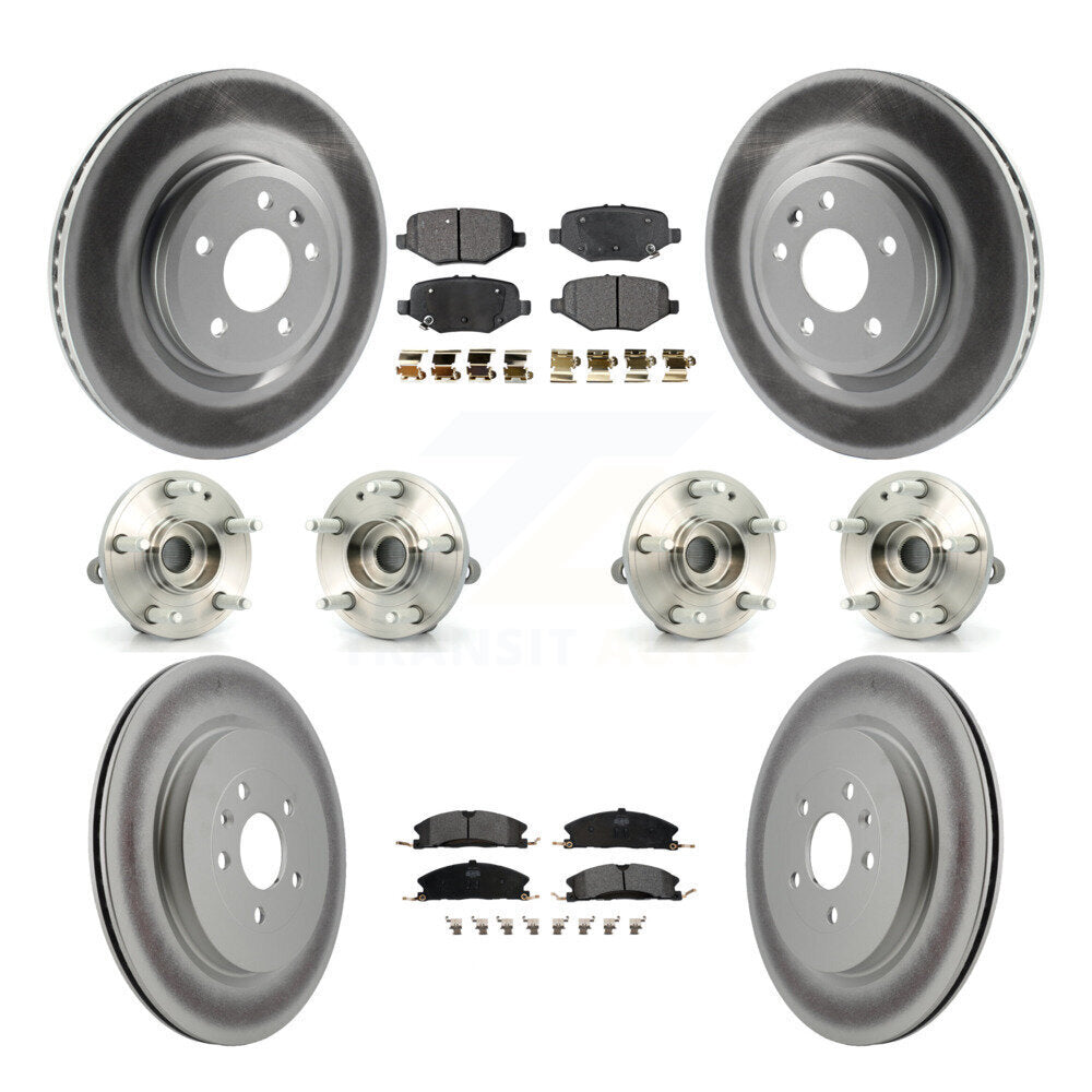 Kit de plaquettes de Rotor de frein revêtues de roulement de moyeu avant et arrière (10 pièces) pour Ford Explorer Spor