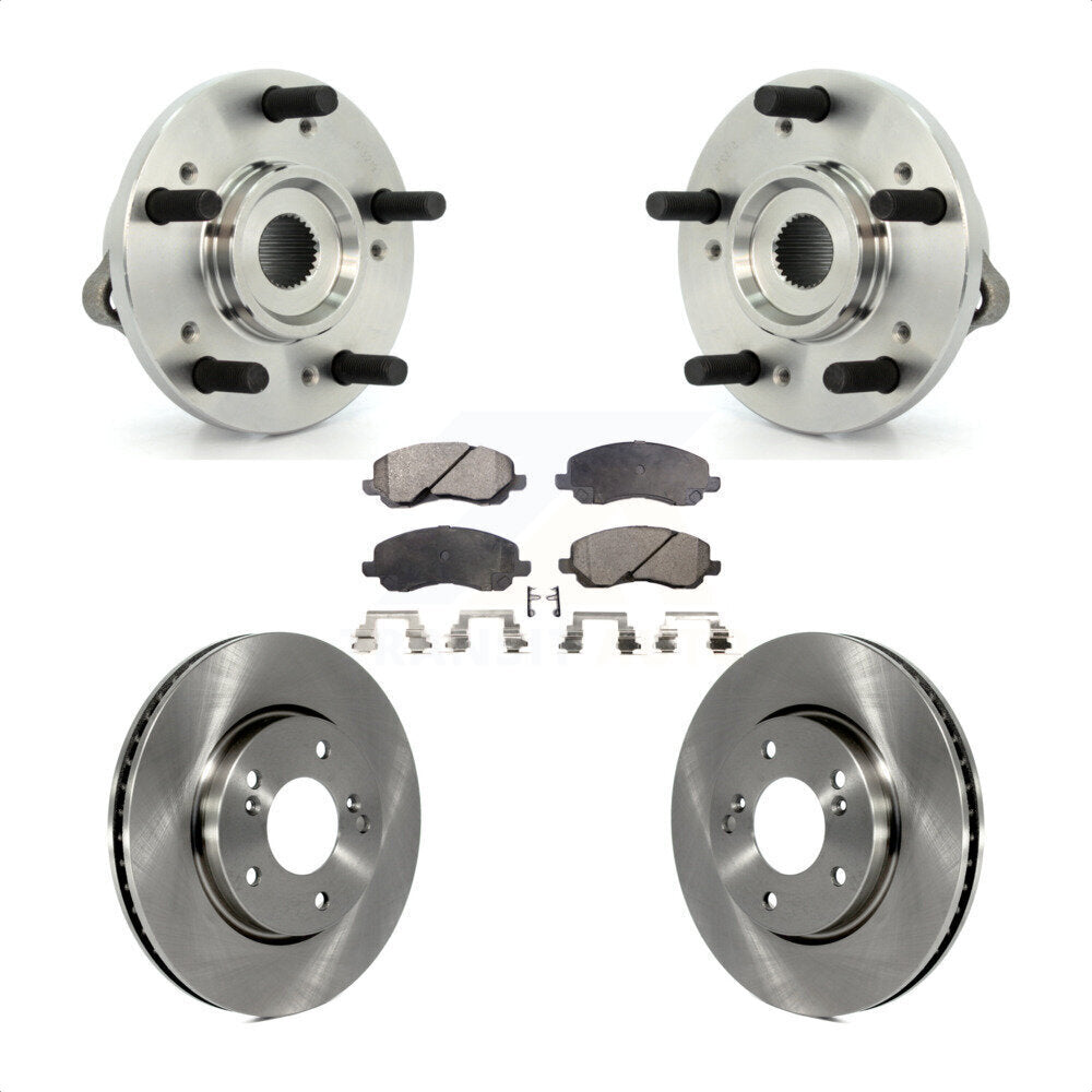 Ensemble de roulement de moyeu avant, Rotor de frein et Kit de plaquettes pour Mitsubishi Galan 2010 – 2012
