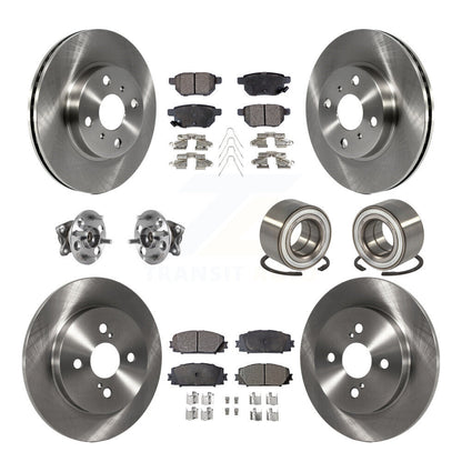 Kit de rotors et plaquettes de frein à disque, roulements de moyeu avant et arrière (10 pièces) pour Toyota Yaris