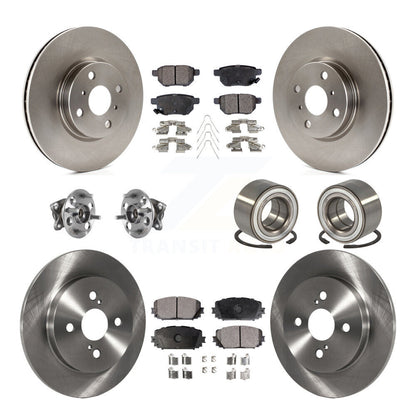 Kit de rotors et plaquettes de frein à disque, roulements de moyeu avant et arrière (10 pièces) pour Toyota Yaris