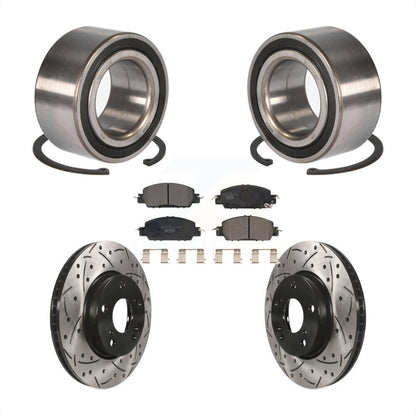 Kit de plaquettes de Rotor de frein, roulement de roue avant, fente percée, pour Honda Accord LX-2017