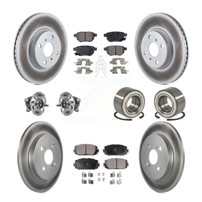 Kit de rotor et de plaquettes de frein à disque revêtus de roulement de moyeu avant et arrière (10 pièces) pour Toyota Yari