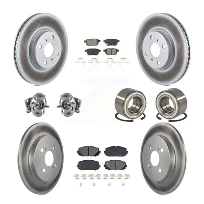 Kit de rotor et de plaquettes de frein à disque revêtus de roulement de moyeu avant et arrière (10 pièces) pour Toyota Yari