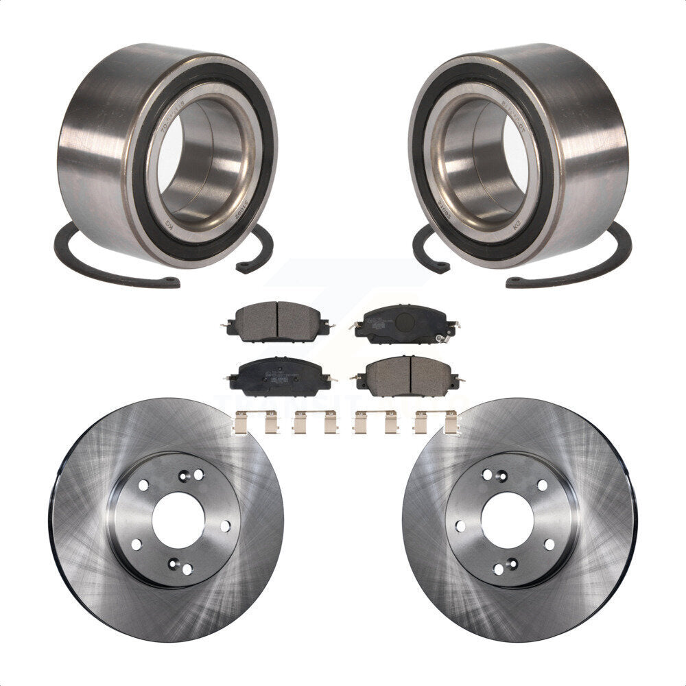 Kit de Rotor et de plaquettes de frein, roulement de roue avant, pour Honda Accord LX-S 2016 avec 2.4