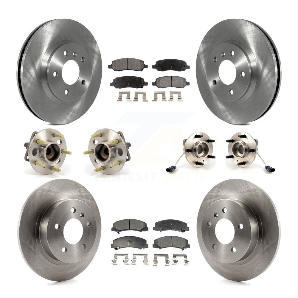 Kit de rotors et plaquettes de frein à disque, roulements de moyeu avant et arrière (10 pièces) pour Buick Lucerne