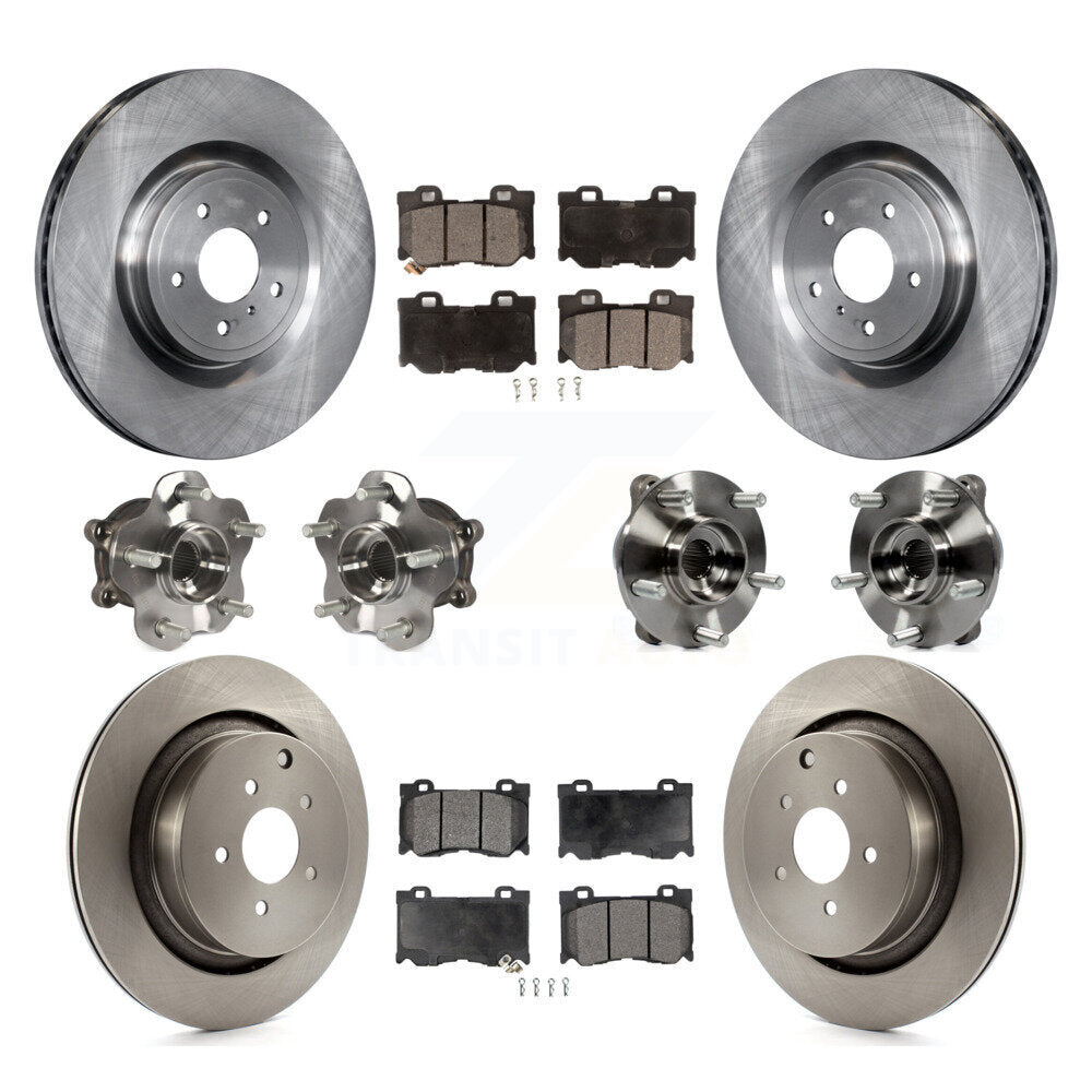 Kit de rotors et plaquettes de frein à disque, roulements de moyeu avant et arrière (10 pièces) pour INFINITI FX50