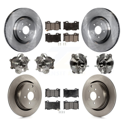 Kit de rotors et plaquettes de frein à disque, roulements de moyeu avant et arrière (10 pièces) pour INFINITI FX50