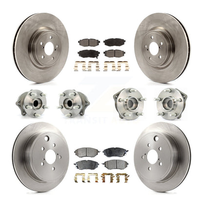 Kit de plaquettes de Rotor de frein à disque, roulement de moyeu avant et arrière (10 pièces) pour Subaru Outback Legac