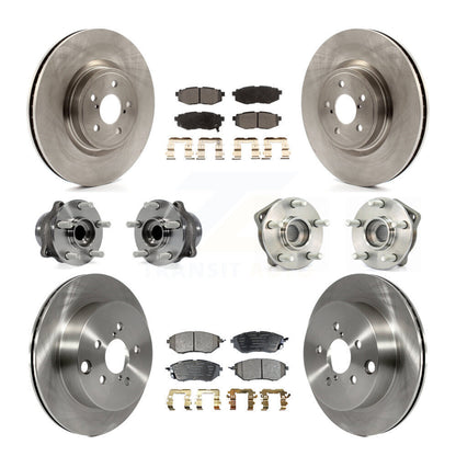 Kit de plaquettes de Rotor de frein, roulement de moyeu avant et arrière (10 pièces) pour Subaru Forester 2014 2.0