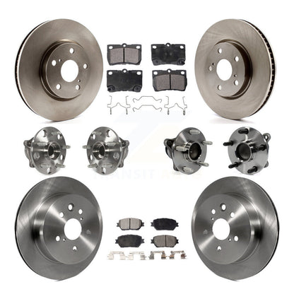 Kit de Rotor et de plaquettes de frein à disque, roulement de moyeu avant et arrière (10 pièces) pour Lexus IS250 GS30