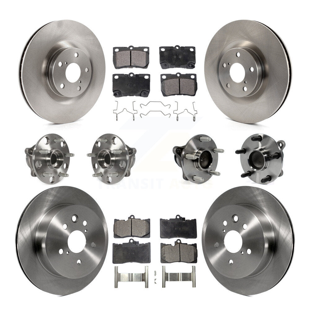 Kit de Rotor et de plaquettes de frein, roulement de moyeu avant et arrière (10 pièces) pour Lexus IS350 GS350 GS450