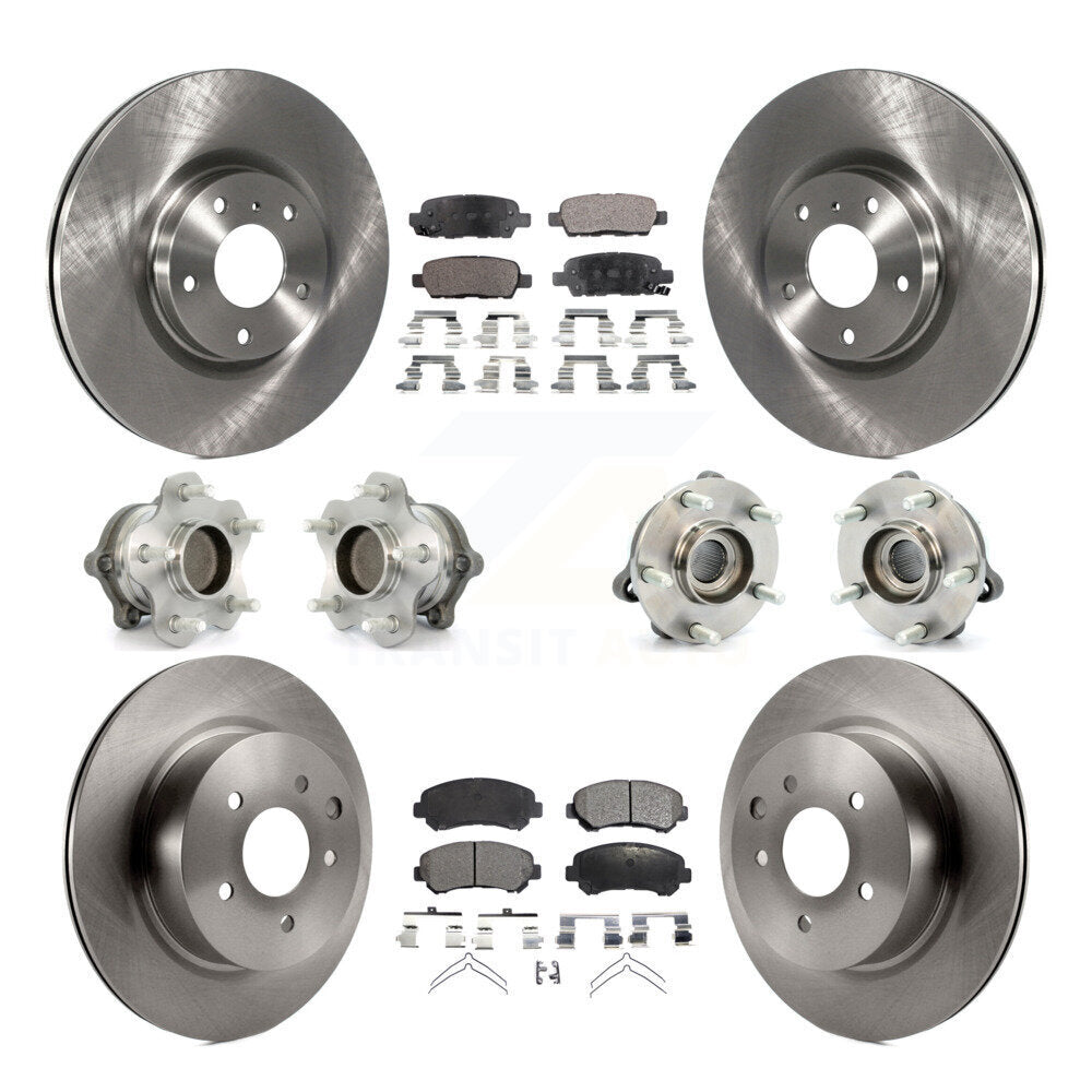 Kit de rotors et plaquettes de frein à disque, roulements de moyeu avant et arrière (10 pièces) pour Nissan Maxima