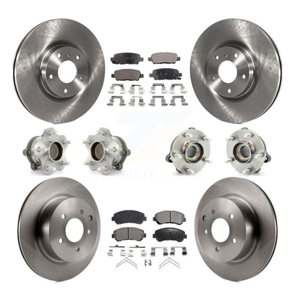 Kit de rotors et plaquettes de frein à disque, roulements de moyeu avant et arrière (10 pièces) pour Nissan Maxima