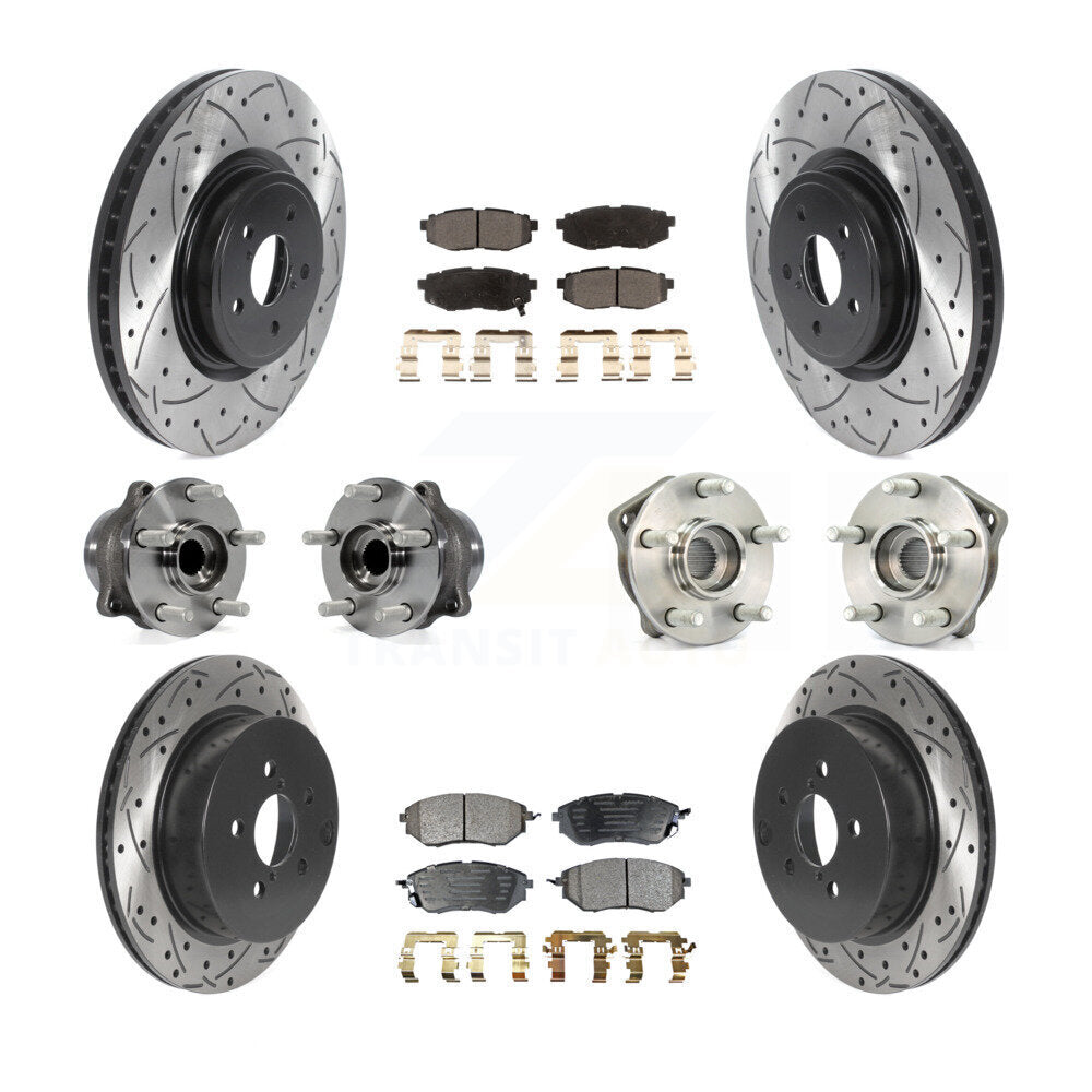 Kit de plaquettes de rotor de frein, roulement de moyeu avant et arrière (10 pièces) pour Subaru Forester 2.0