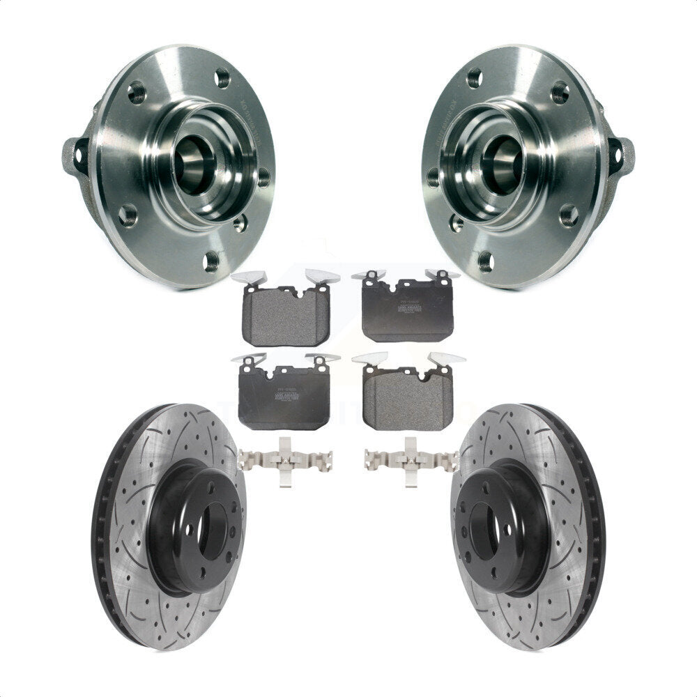 Kit de plaquettes de Rotor de frein, roulement de moyeu avant, fente percée, pour BMW 328i xDrive 320i 228
