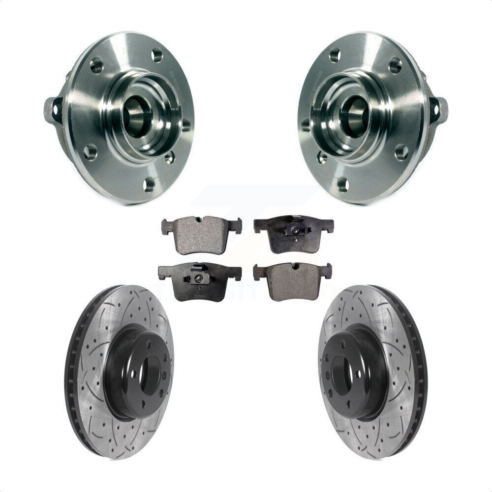Kit de plaquettes de Rotor de frein, ensemble de roulements de moyeu avant, fente de perçage, pour BMW 335i xDrive G