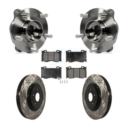 Kit de plaquettes de Rotor de frein, roulement de moyeu avant, fente percée, pour INFINITI Q50 Q60 M37 FX5