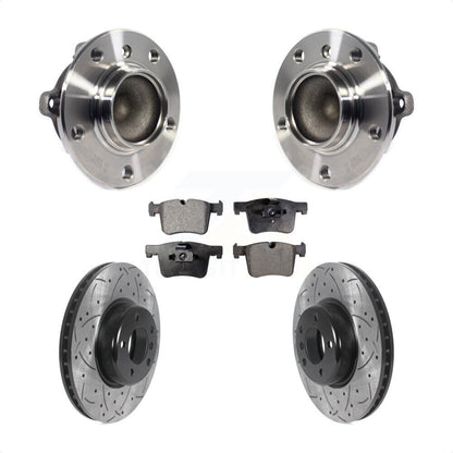 Kit de plaquettes de Rotor de frein à fente percée, ensemble de roulements de moyeu avant pour BMW 335