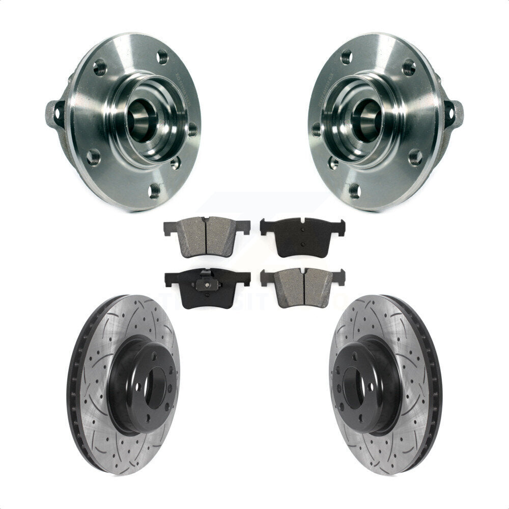 Kit de plaquettes de Rotor de frein, ensemble de roulements de moyeu avant, fente de perçage, pour BMW 335i xDrive G