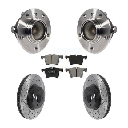 Kit de plaquettes de Rotor de frein à fente percée, ensemble de roulements de moyeu avant pour BMW 335
