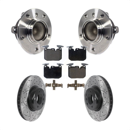 Kit de plaquettes de Rotor de frein, roulement de moyeu avant, fente percée, pour BMW 335i 328i 228i 435i