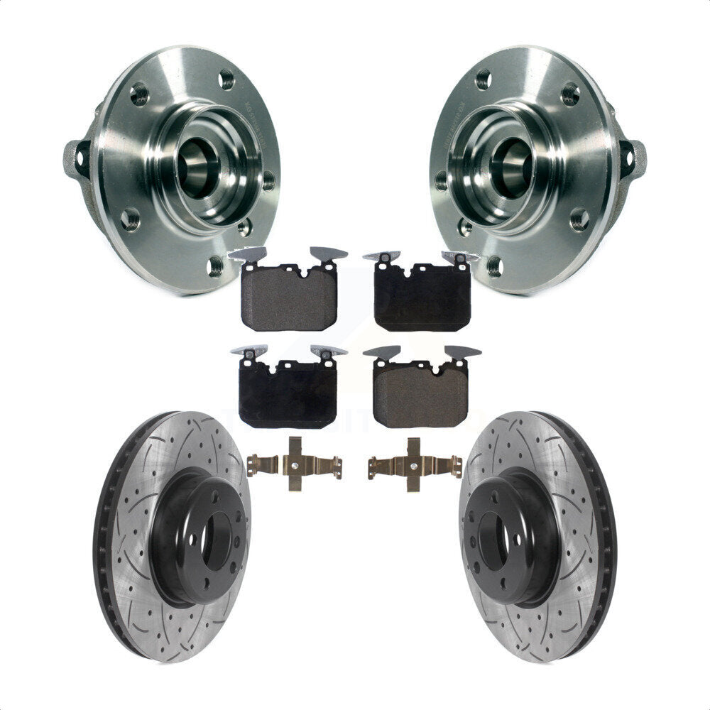 Kit de plaquettes de Rotor de frein, roulement de moyeu avant, fente percée, pour BMW 328i xDrive 320i 228